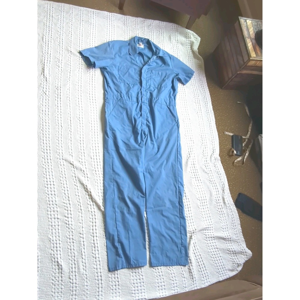 Dickies Short Sleeve Coveralls Size 42 Blue Mens Lightweight